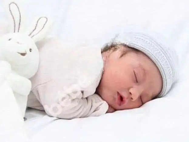 Peau, Head, Comfort, Sleeve, Textile, Gesture, Baby Sleeping, Lapin, Baby & Toddler Clothing, Baby, Jouets, Linens, Bambin, Rabbits And Hares, Stuffed Toy, Bedding, Bedtime, Personne, Headwear